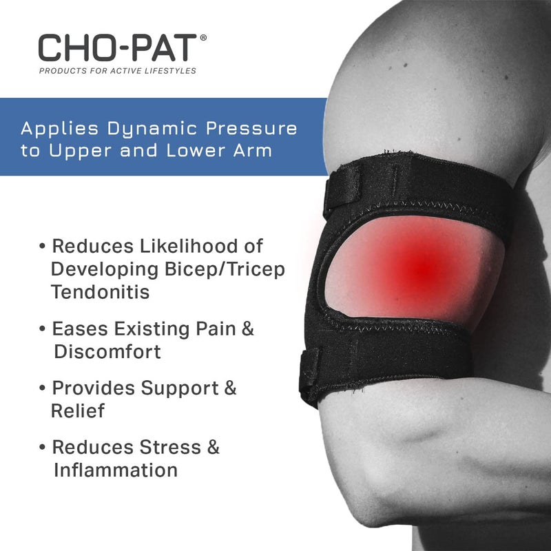 Cho-Pat Bicep/Tricep Cuff  Compression Brace for Bicep/Tricep Tendonitis  Weight Lifting Strains  and Inflammation  Large  Made in the USA - Image 5